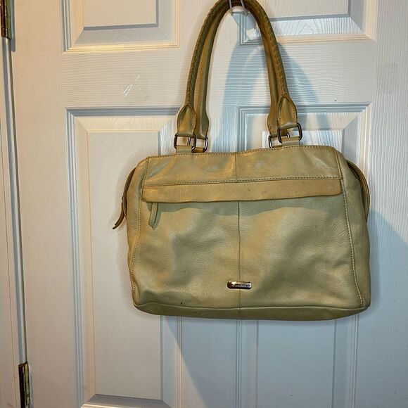 B Makowsky soft leather Beige large shoulder bag with Silver tone Hardwares. - Picture 3 of 13